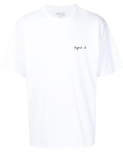 agnès b. Christof Logo Print T-shirt - White