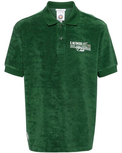 Lacoste X Roland Garros Terry-cloth Polo Shirt - Green