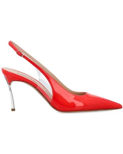 Casadei Superblade Slingback Court Shoes - Red