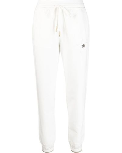 Lorena Antoniazzi Star-detail Cotton Track Trousers - White