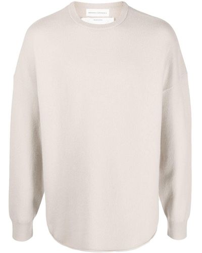 Extreme Cashmere Long-sleeve Cashmere Top - White