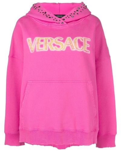Versace ロゴ パーカー - ピンク