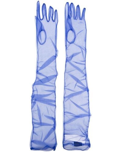 Ioana Ciolacu Handschuhe mit transparentem Finish - Blau