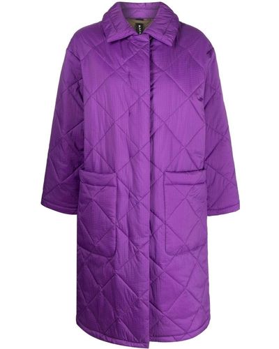Mackintosh Kenna Quilted Coat - Purple