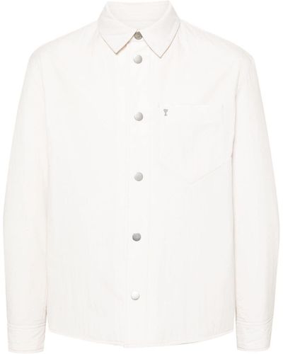 Ami Paris Gefütterte Hemdjacke - Weiß