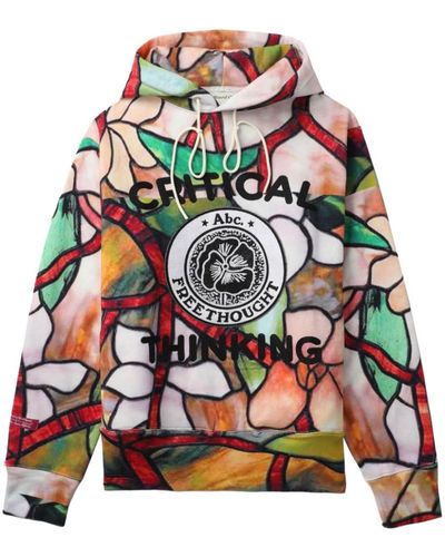 Advisory Board Crystals Stained Glass-print Hoodie - レッド