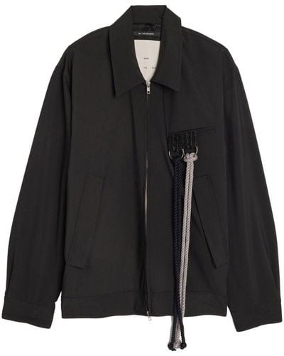 Song For The Mute Rope-detail Zip-up Shirt Jacket - Black