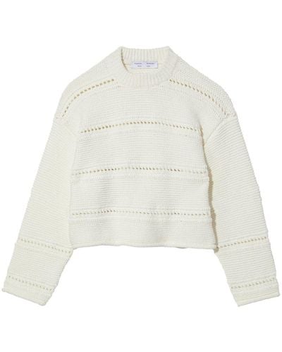 Proenza Schouler Cropped Open-knit Sweater - White