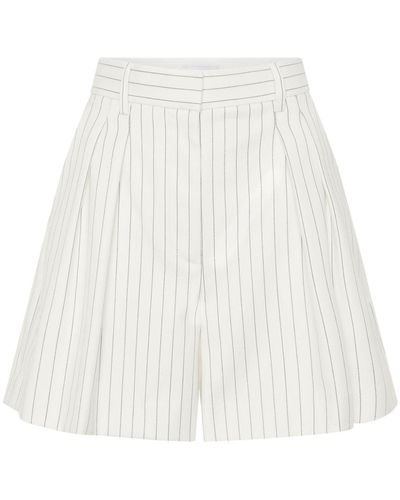 Rebecca Vallance Cedric Pinstripe-pattern Shorts - White