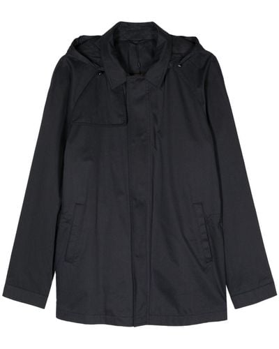 Corneliani Spread-collar Hooded Jacket - Black