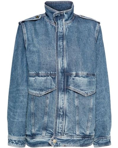 FRAME Power Denim Jacket - Women's - Regenerative Cotton/recycled Cotton - Blue