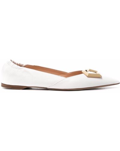 Rupert Sanderson Ballerines Capri à bout pointu - Blanc