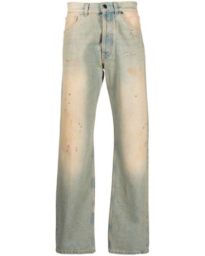 DARKPARK Wide-leg Cotton Trousers - Blue