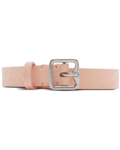 Burberry B Buckle Leather Belt - Pink
