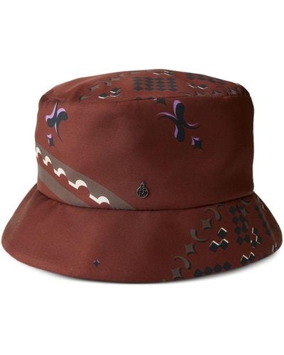 Maison Michel Axel Logo-charm Bucket Hat - Brown