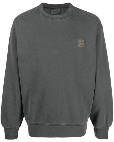 Carhartt Sweatshirt mit Logo-Patch - Grau