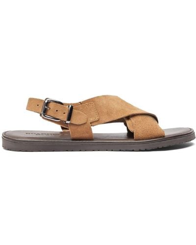 SCAROSSO Massimo Suede Sandals - Brown