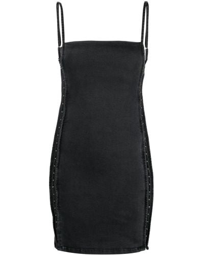 Y. Project Hook-and-eye Denim Minidress - Black