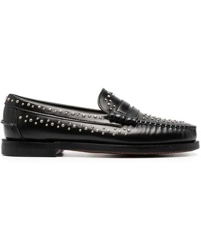 Sebago Mocassins en cuir à détails de clous - Noir