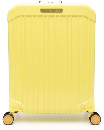 Piquadro Logo-plaque Four-wheels Suitcase - Yellow