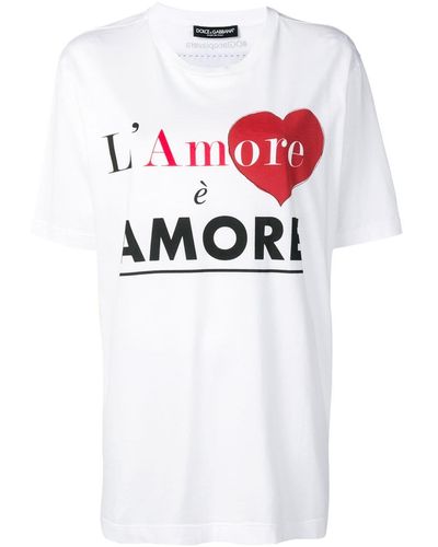 Dolce & Gabbana L'amore È Bellezza Tシャツ - ホワイト