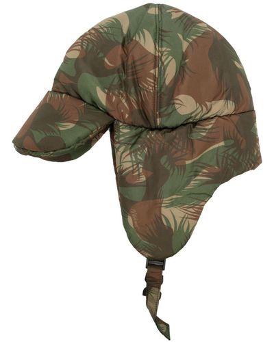 Moschino Camouflage-print Padded Hat - Green