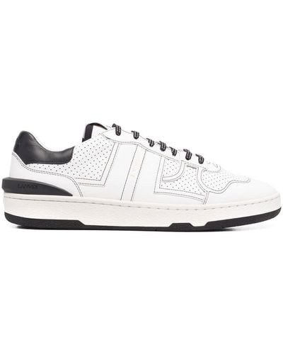Lanvin Perforated-panel Leather Trainers - White