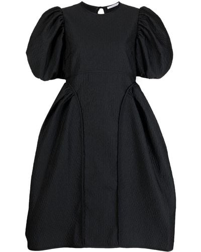 Cecilie Bahnsen Puff-sleeve Flared Dress - Black