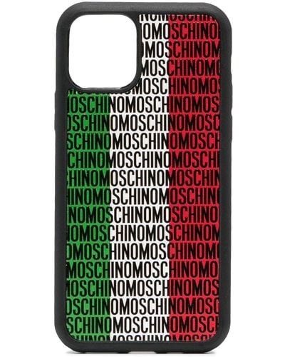 Moschino Coque d'iPhone 11 Pro à logo Italy imprimé - Noir