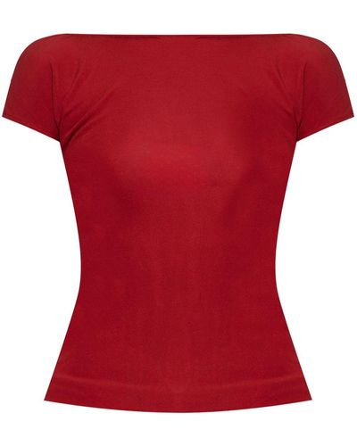 DSquared² T-Shirt mit Logo-Schild - Rot