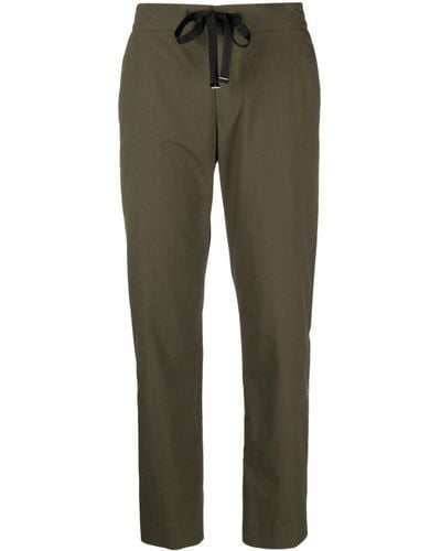 PT Torino Drawstring-waist Straight-leg Pants - Green