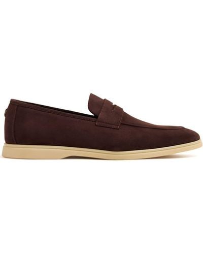Bougeotte Bee-appliqué Suede Loafers - Brown