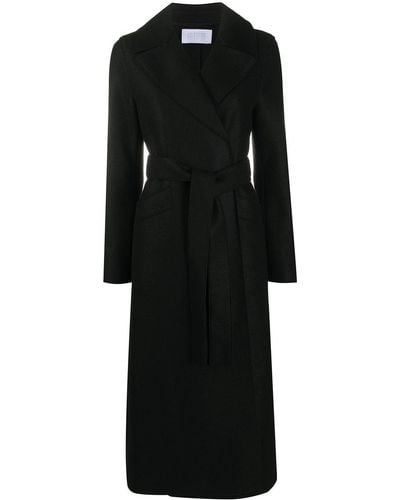 Harris Wharf London Manteau à taille ceinturée - Noir