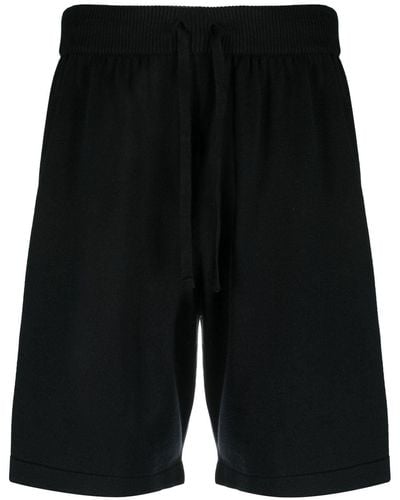 John Smedley Drawstring Knitted Shorts - Black