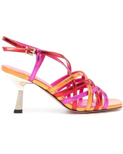 Roberto Festa Dream 75mm Leather Sandals - Pink