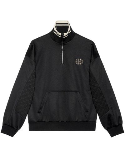 Gucci Interlocking G High-neck Sweatshirt - Black