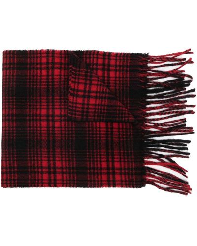 Woolrich Check-print Cashmere Scarf - Red