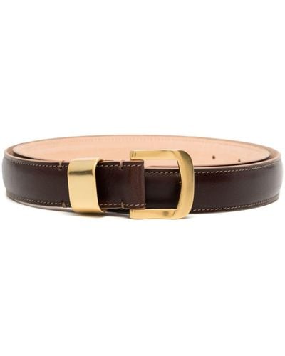 Agnona D-buckle Leather Belt - Brown