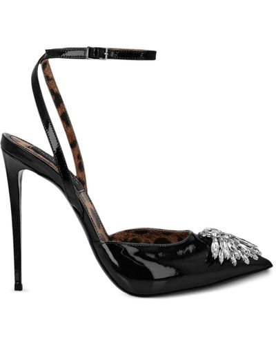 Philipp Plein Mirror 100mm Crystal-embellished Court Shoes - Black