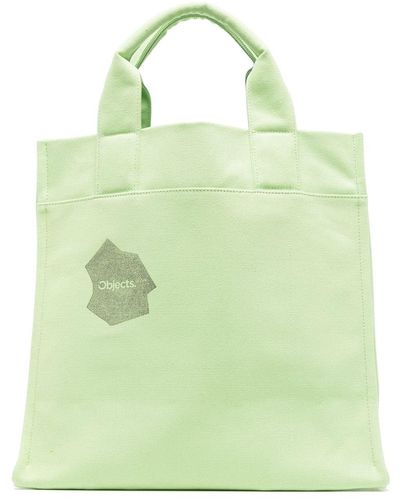 Objects IV Life Logo-print Cotton Tote Bag - Green