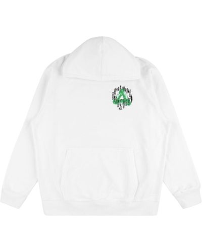 Palace Jheeze logo-print hoodie - Blanco