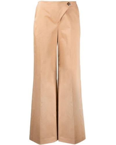 Jonathan Simkhai Rory Off-centre Button Trousers - Natural