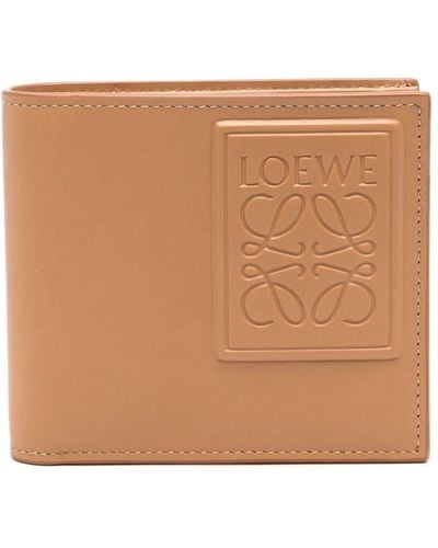 Loewe Anagram-debossed Leather Wallet - Natural