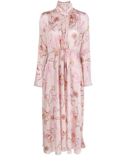 Forte Forte Floral-print Silk Maxi Dress - Pink