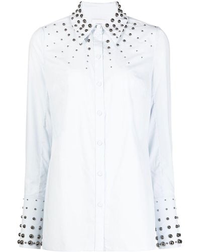 Erdem Paola Stud-detail Poplin Shirt - White