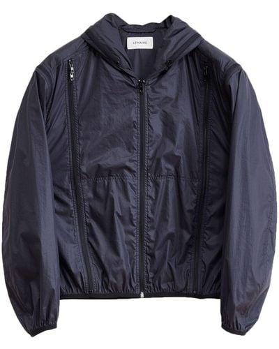 Lemaire Zipped Hooded Jacket - Blue