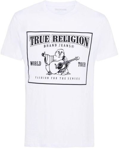 True Religion T-shirt Buddha con stampa - Bianco