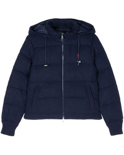 Polo Ralph Lauren Cable-knit Puffer Jacket - Blue