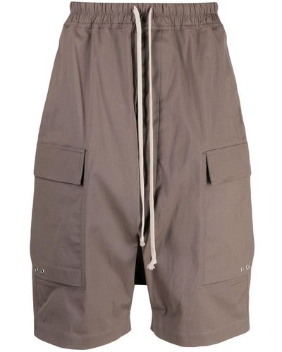 Rick Owens Drop-crotch Detail Shorts - Brown