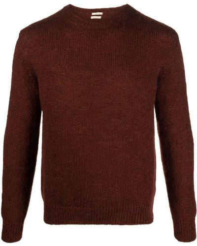 Massimo Alba Crew-neck Mohair-blend Sweater - Brown